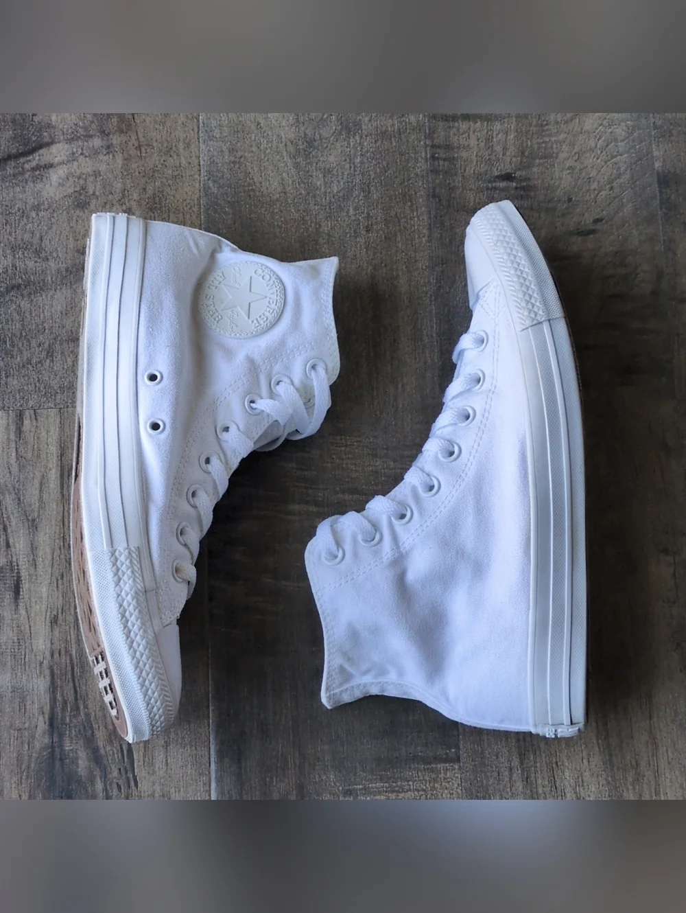 Converse Mens Chuck Taylor All Star High 1U646F White Size 8 - Picture 4 of 10
